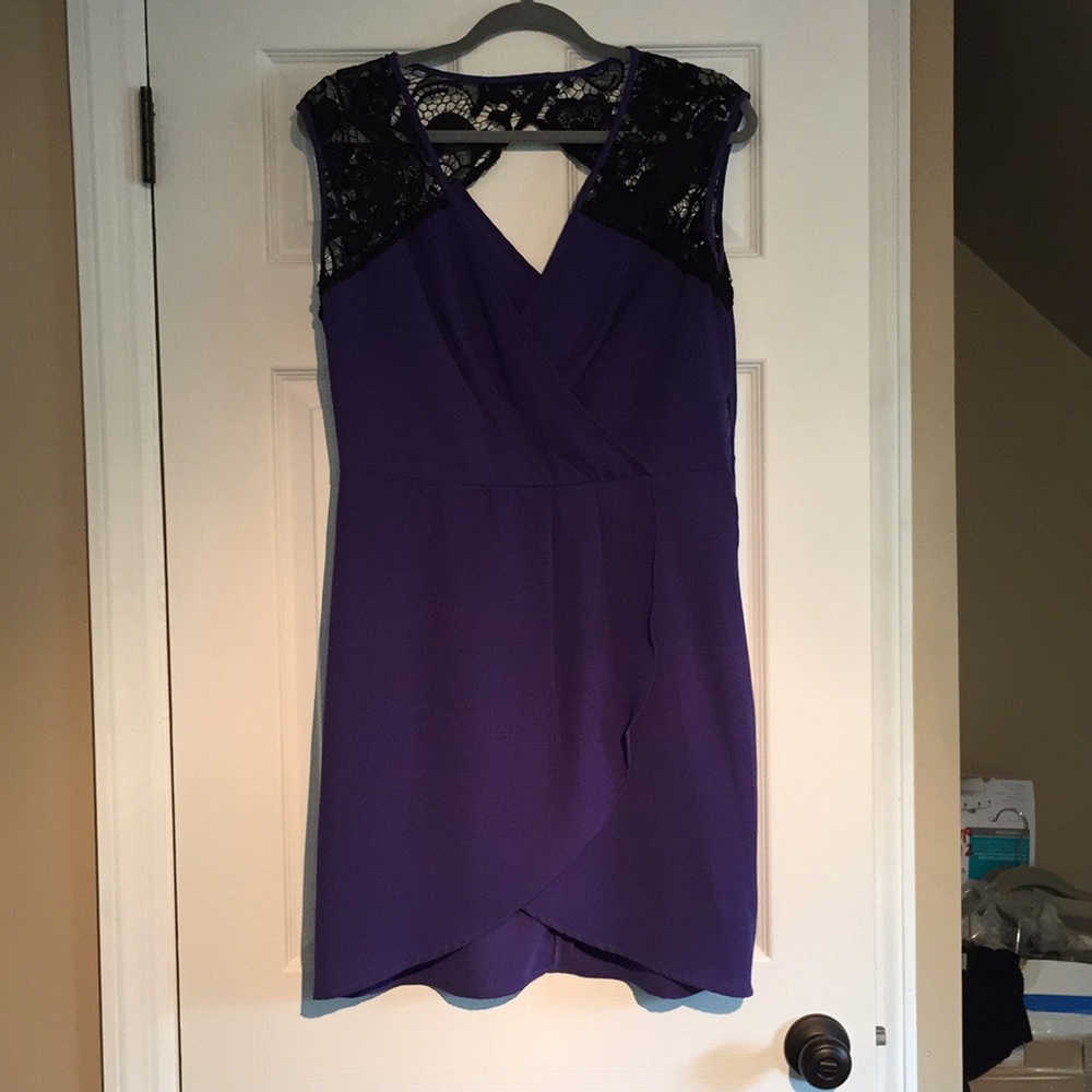 Purple cocktail dress